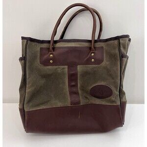 FROST RIVER Lake Superior Tote Bag Made in USA Canvas Leather